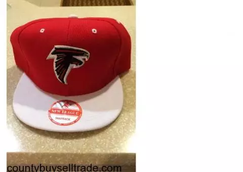Red and white Falcons hat