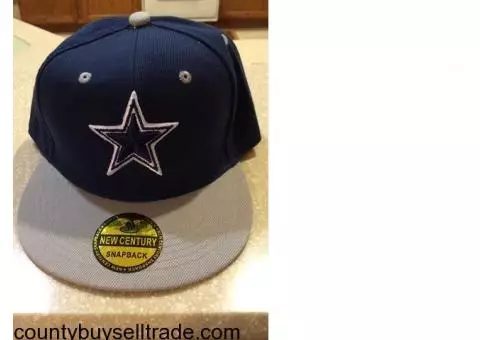 Blue and gray cowboys hat